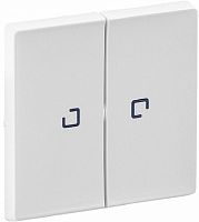 Лицевая панель Legrand Valena Life для 2-кл. выключателя с подсветкой белый картинка